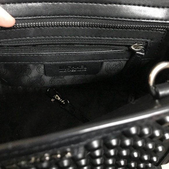 Black Matte Studded MK Crossbody - Picture 3 of 4
